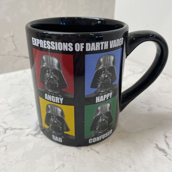 Star Wars Expressions Of Darth Vader Coffee Mug Cup 14 oz Pre Owned - Picture 3 of 4